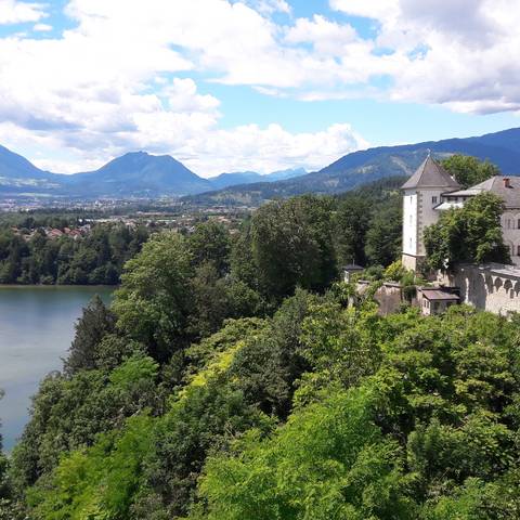 <p>Burgen und Schlösser in Kärnten, Kloster Wernberg Drauschleife</p>