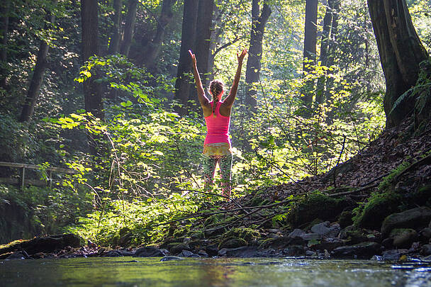 Yoga im Teufelsgraben in Velden