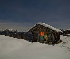 Hütte im Mondschein - Lesachtal