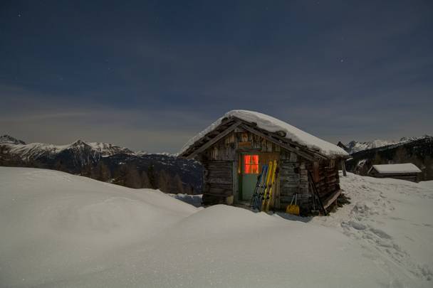 Hütte im Mondschein - Lesachtal