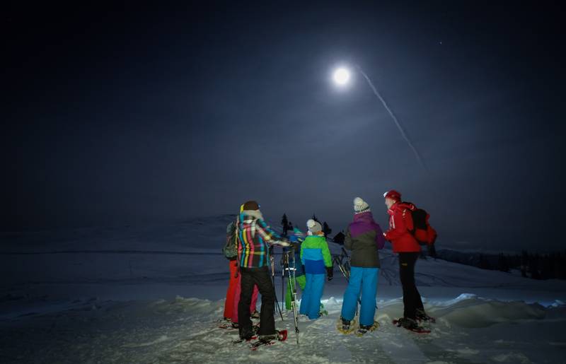 Schneeschuhwanderung bei Vollmond am Dobratsch