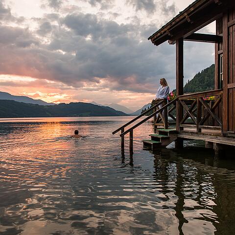 Millstätter See, Seefischer, Seesauna