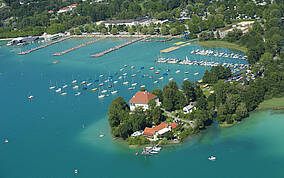 Wörthersee mit Blick auf Maria Loretto