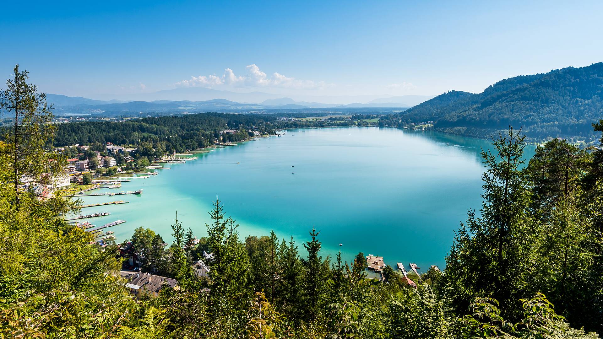 Blick über den Klopeiner See in Kärnten