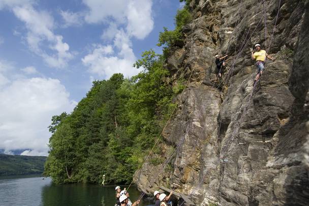 Kletterwand am Millstättersee