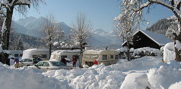 Wintercamping in Kärnten, Camping Schluga