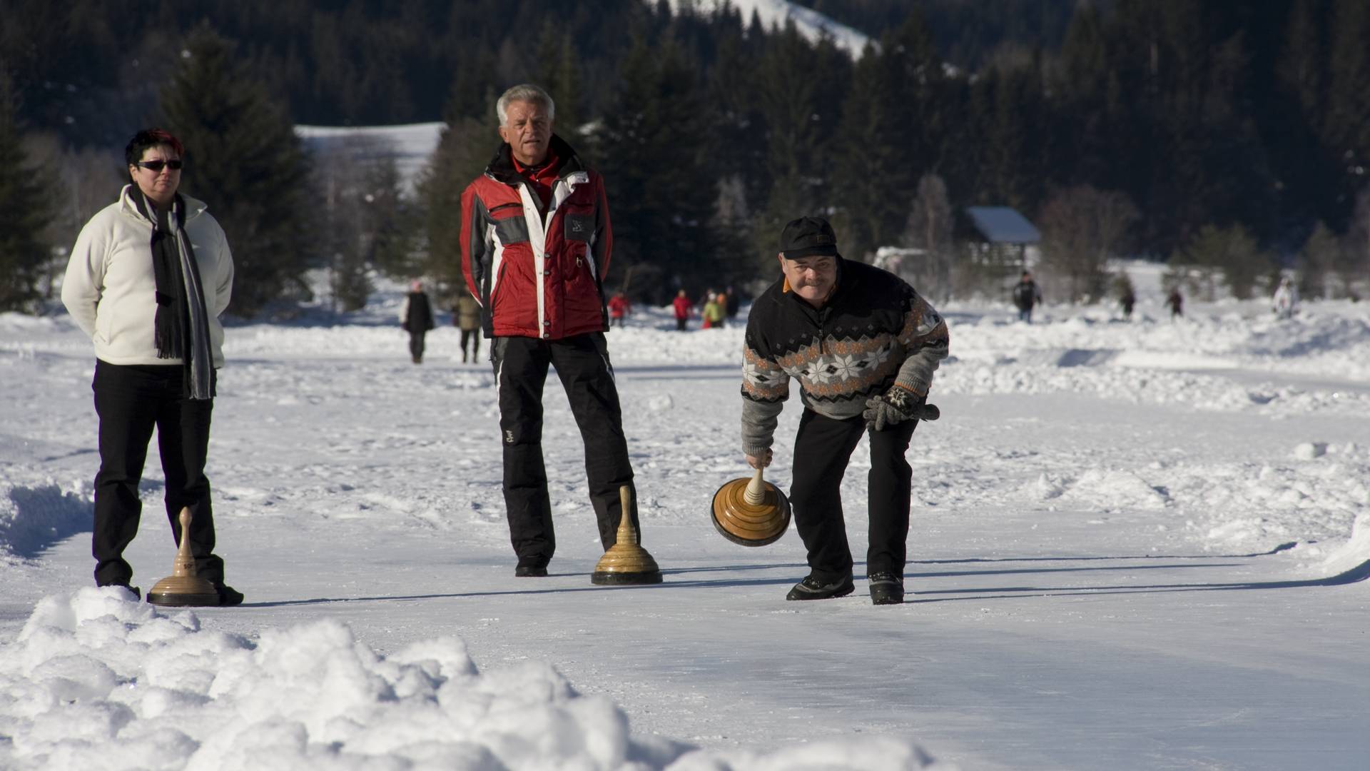 Eissstockschießen am Weissensee