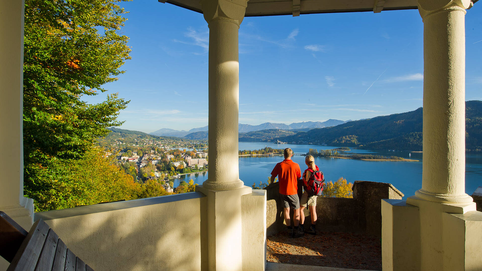 Hohe Gloriette oberhalb von Pörtschach