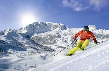 Skifahren im Winter am Nassfeld