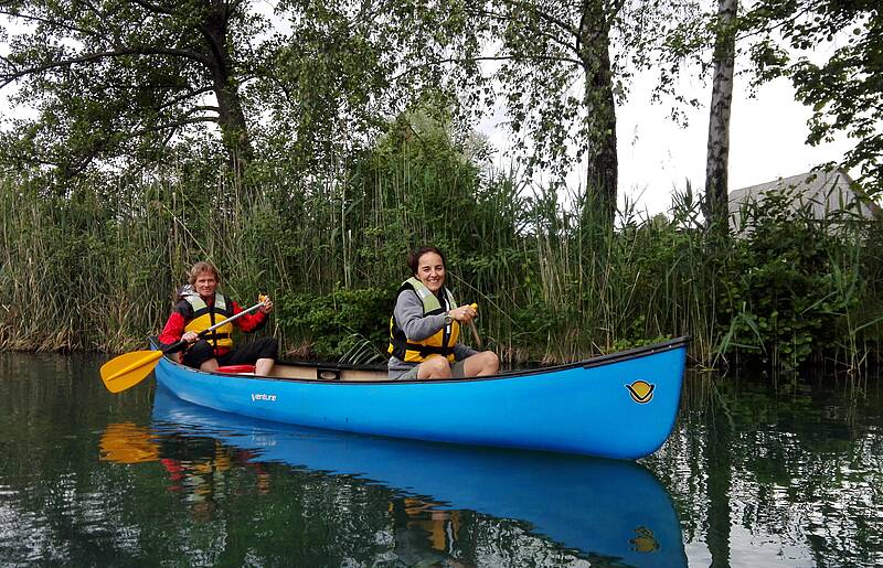 Mit dem Kajak im Schilfgürtel des Faaker See