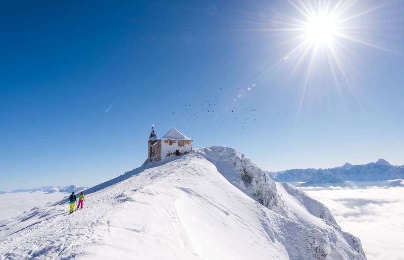 <p>Naturpark Dobratsch, Schneeschuhwandern</p>