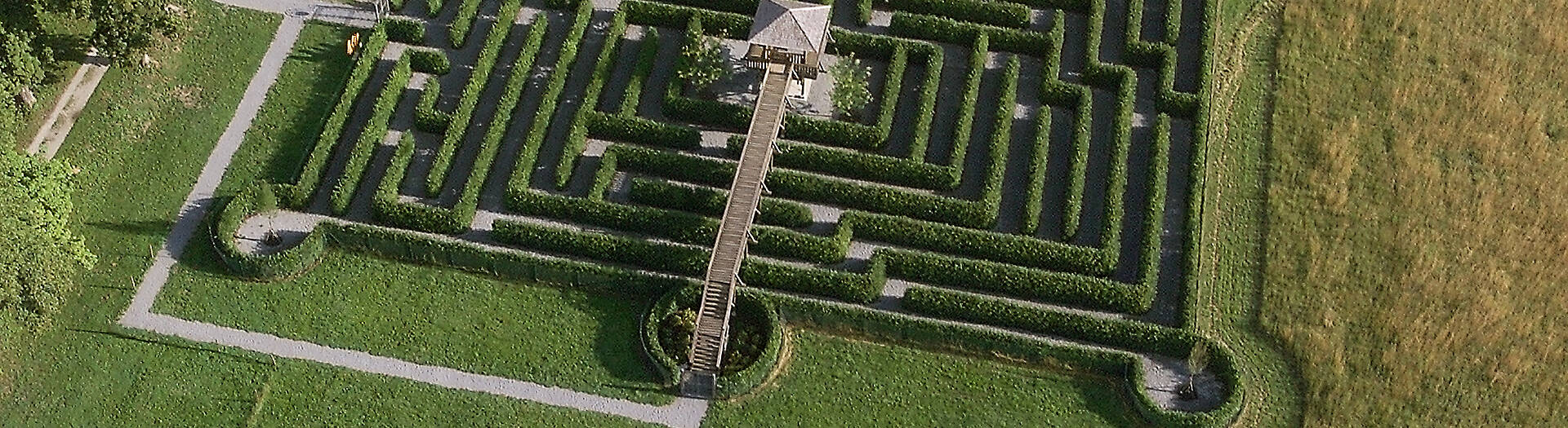 Labyrinth von Schloss und Tierpark Rosegg im Rosental