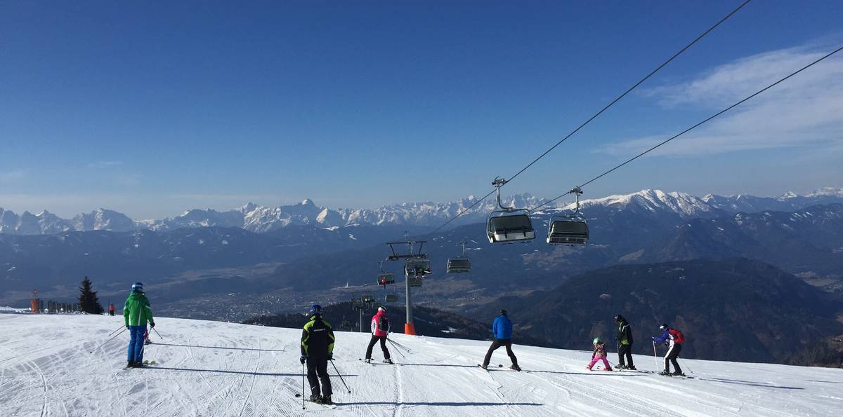 Ski und Golf, Skifahren auf der Gerlitzen