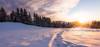 <p>Winterlandschaft bei Sonnenuntergang</p>