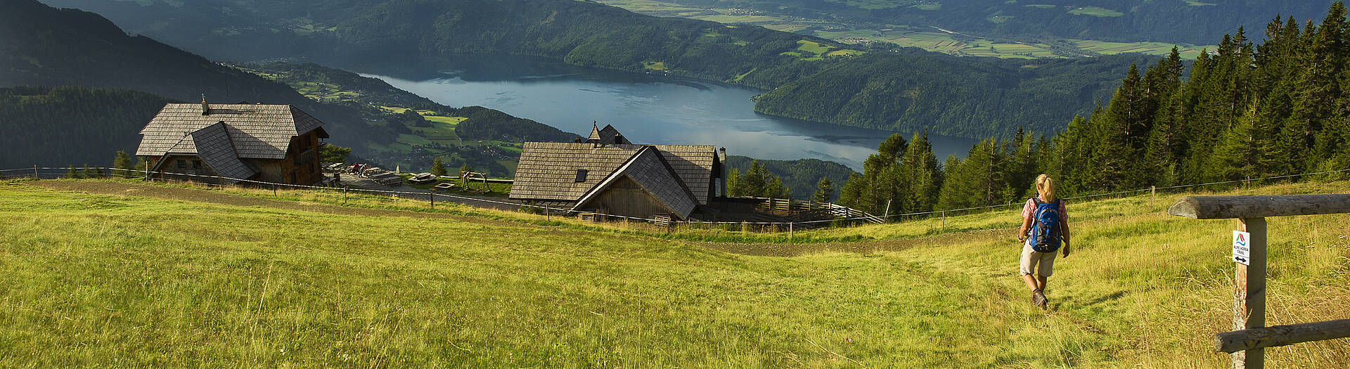Blick auf den Millstätter See von der Millstätter Alpe