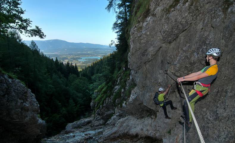 <p>Klettern in Kärnten, Rotschitza Klamm</p>