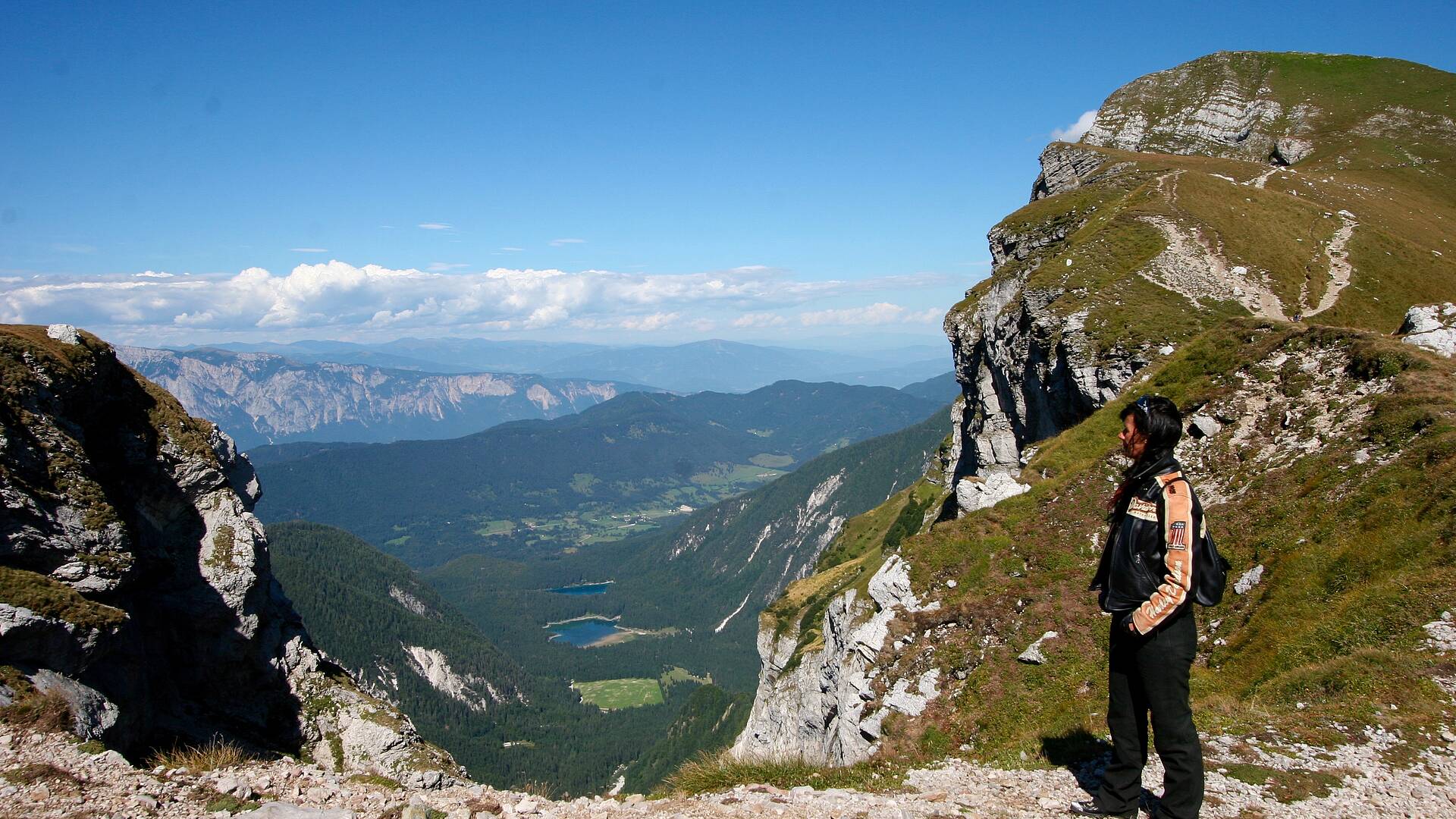 Blick auf die Weissenfelser Seen vom Mangart