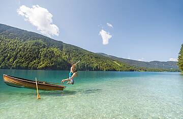 Badespass am Weissensee © Kärnten Werbung, Fotograf Edward Groeger