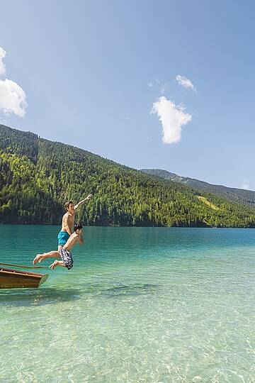 Badespass am Weissensee © Kärnten Werbung, Fotograf Edward Groeger
