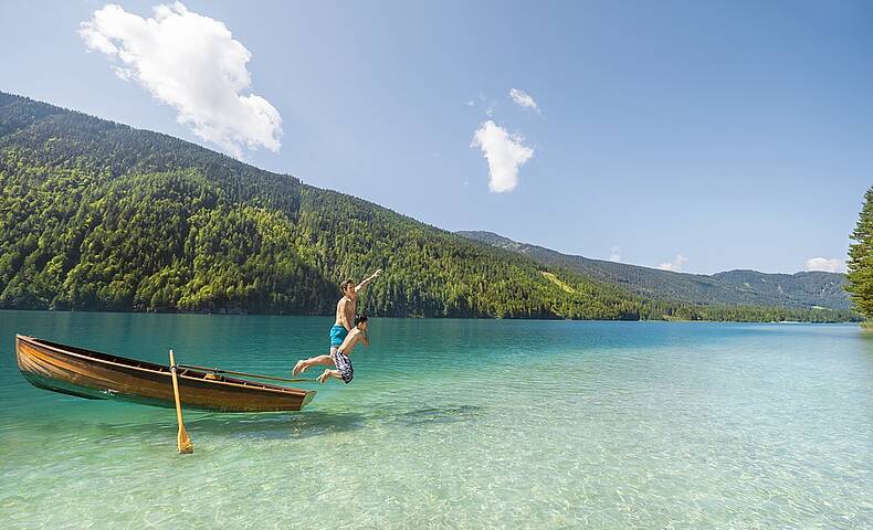 Badespass am Weissensee © Kärnten Werbung, Fotograf Edward Groeger