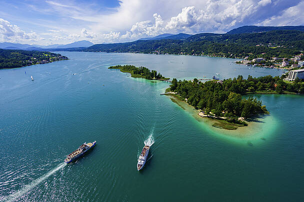 Wandern am Wörthersee mit dem Schiff