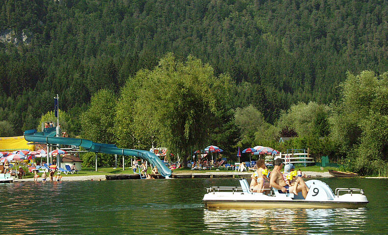 Tretbootfahren am Pressegger See 