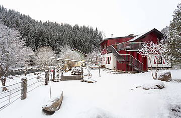 Smileyhotel in Trebesing im Winter