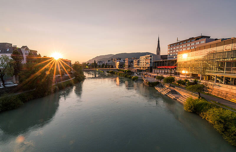 Sonnenuntergang in Villach