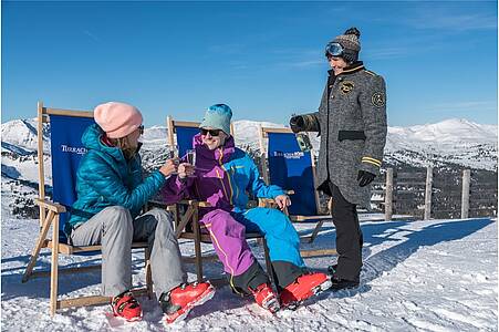 Butlerservice direkt auf der Piste