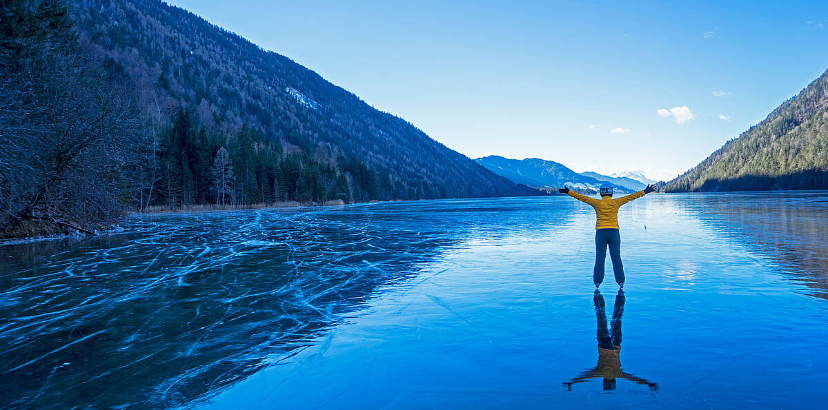 Eislaufen am Weissensee