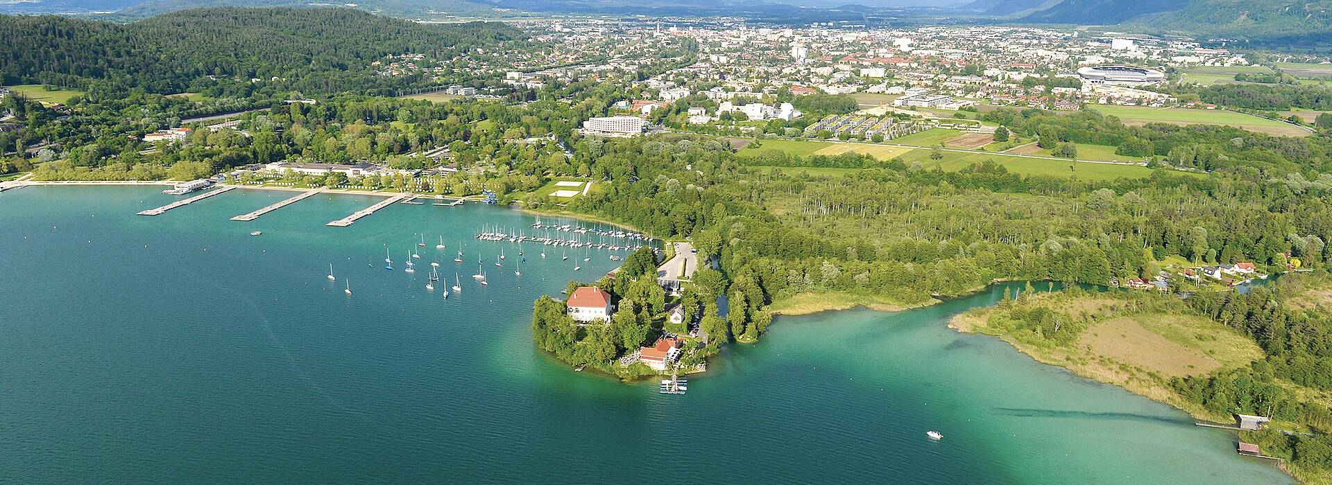 Klagenfurt Luftaufnahme quer