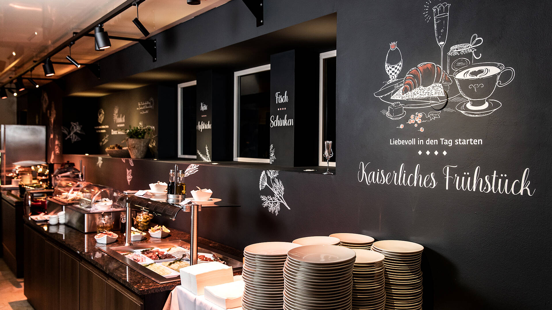 Fruehstuecksbuffet beim Sandwirth in Klagenfurt