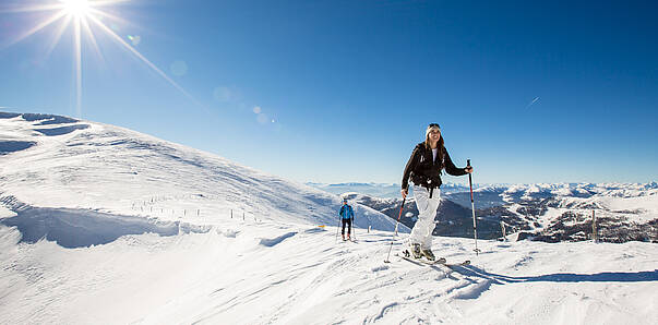 Am Nockberge Trail im Schnee