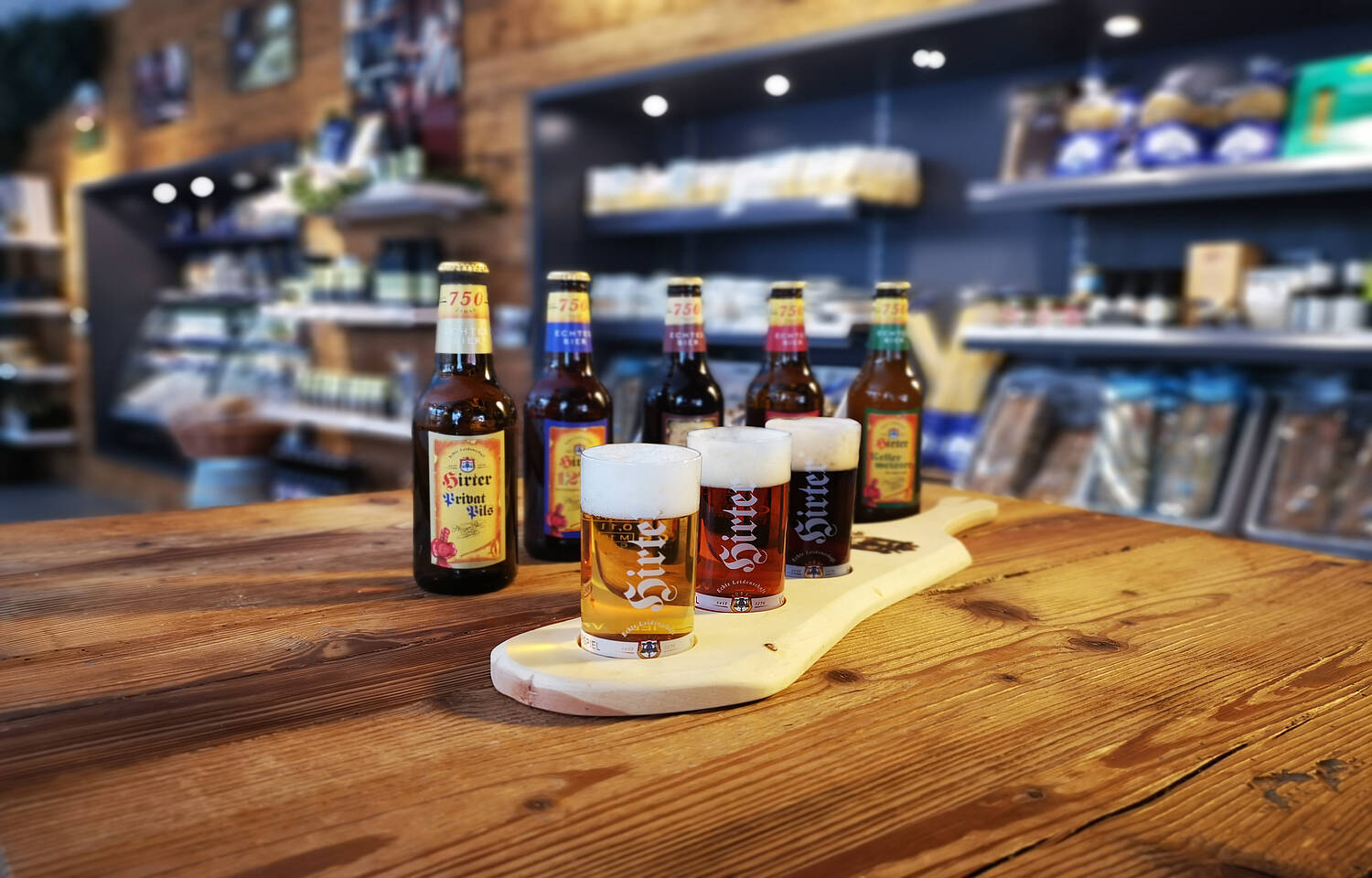 Bierviefalt Verkostungsbrett Privatbrauerei Hirt