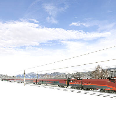 OEBB Railjet im Winter