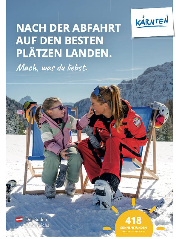 Im Winter im Liegestuhl entspannen und die Sonne genießen.