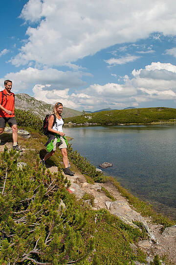 Alpe-Adria-Trail E15 Nassbodensee im Biosphaerenpark Nockberge 