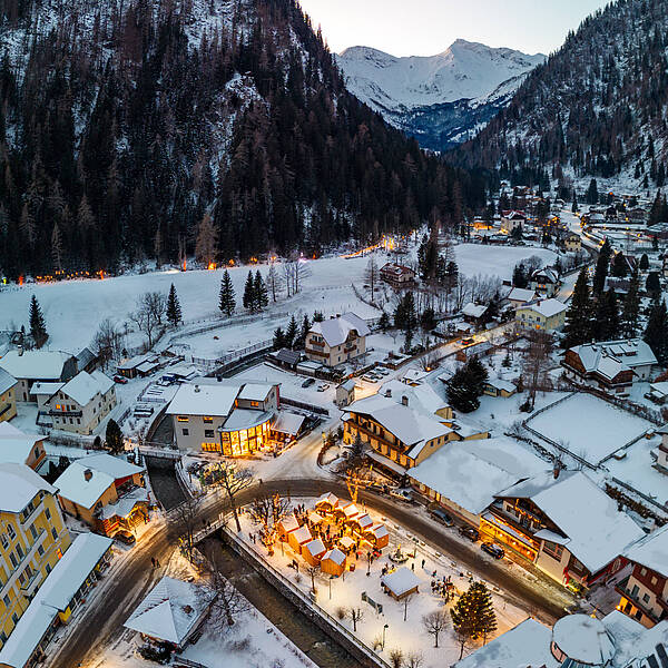 Blick auf Mallnitz beim Mallnitzer Bergadvent