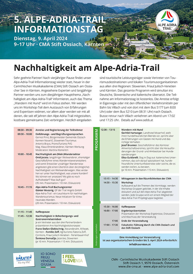 Stift Ossiach am Alpe-Adria-Trail.