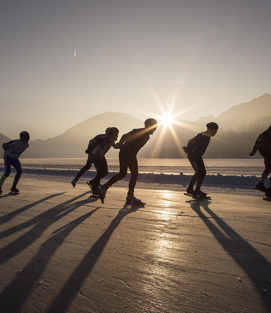 Eislaufen am Weissensee