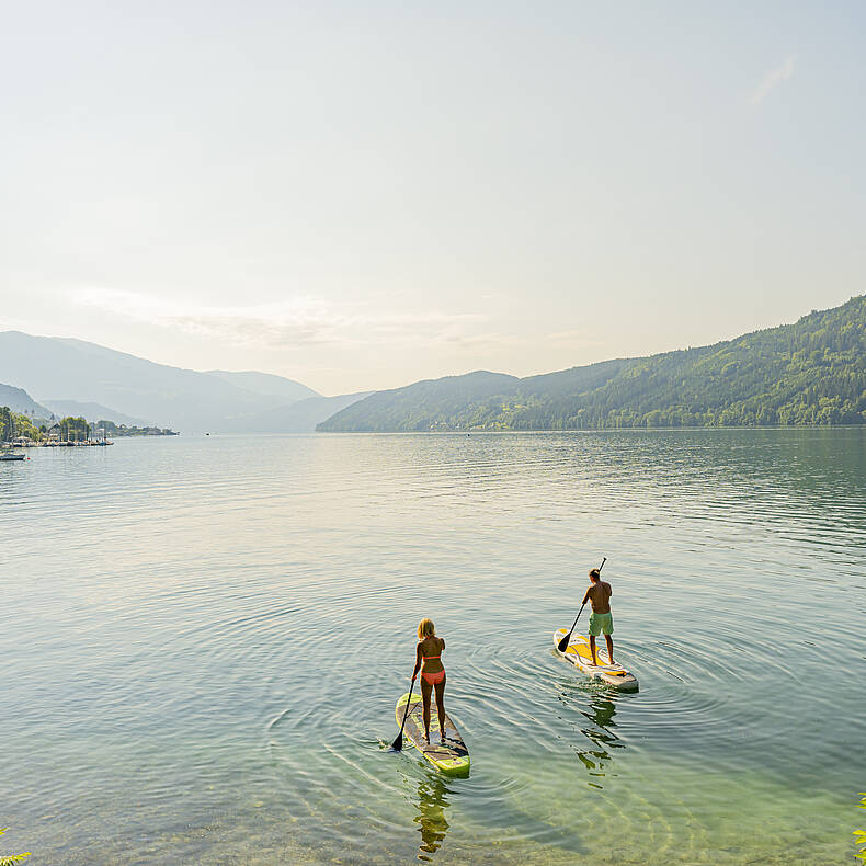 Stand Up Paddling am Millstaetter See