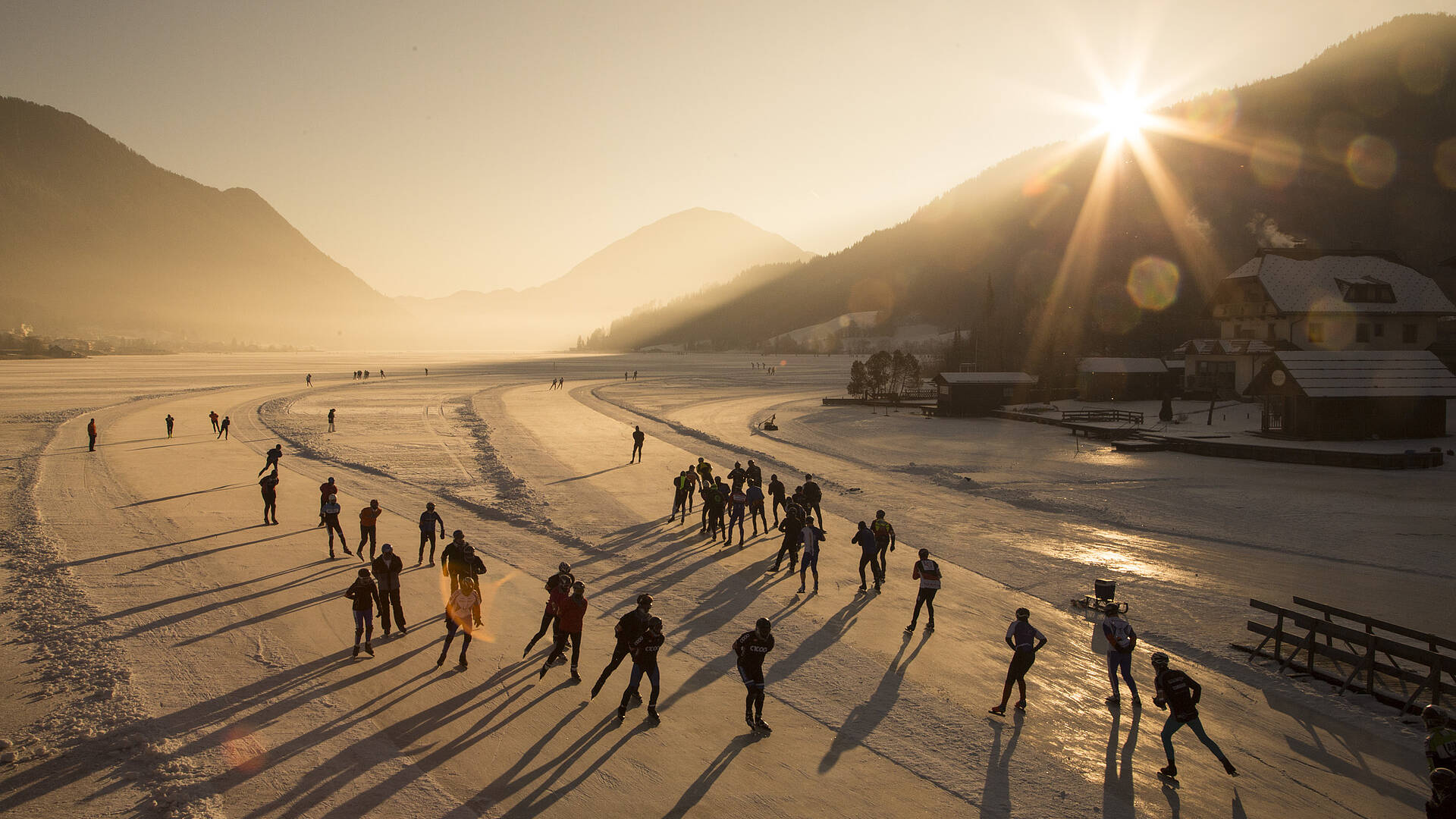 Eislaufen am Weissensee