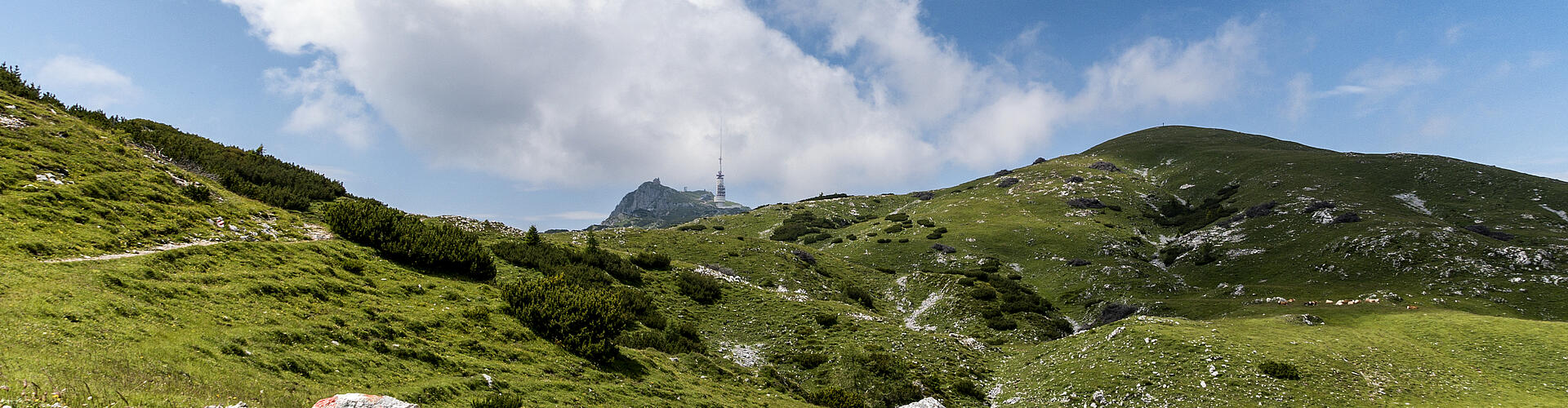 Naturpark Dobratsch mit Blick zum Sender