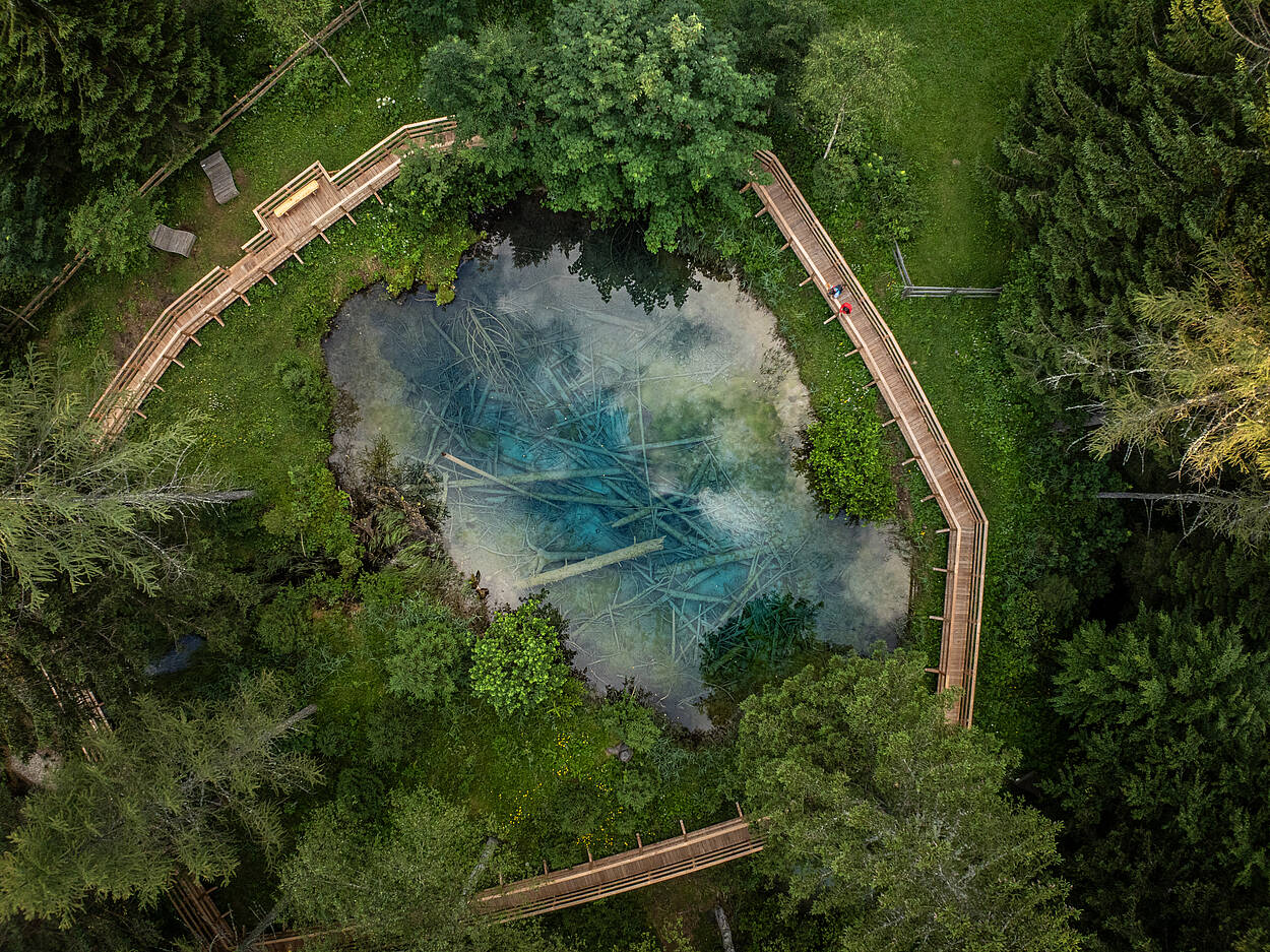 Blick auf das Meerauge am Slow Trail Meerauge