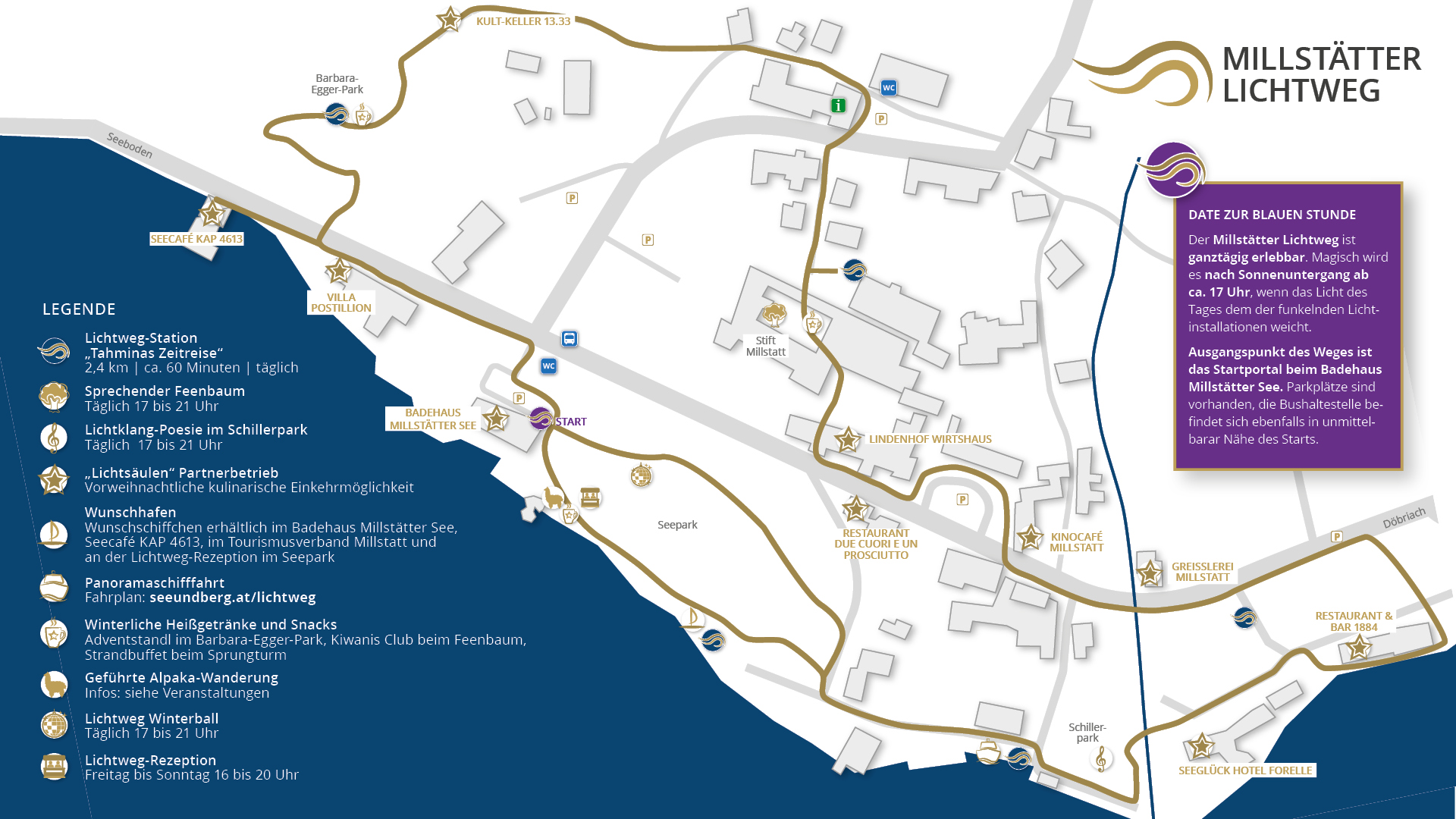 Lageplan Millstatt Lichtweg Advent 2026