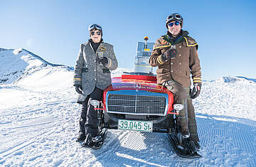 Pistenbutler auf der Turracher Hoehe im Winter