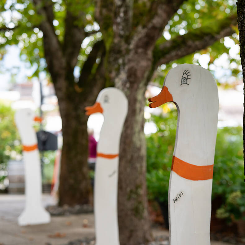 Tschebull am Faaker See mit Gaense Deko