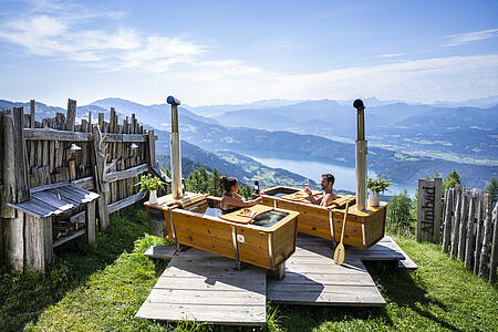 Almbadewannen auf der Millstätter Alpe