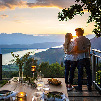 Kulinarische Tafel am Sternenbalkon  