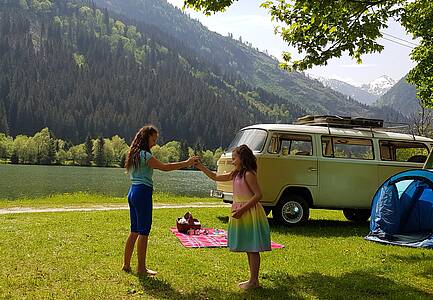 Campingurlaub in den Bergen